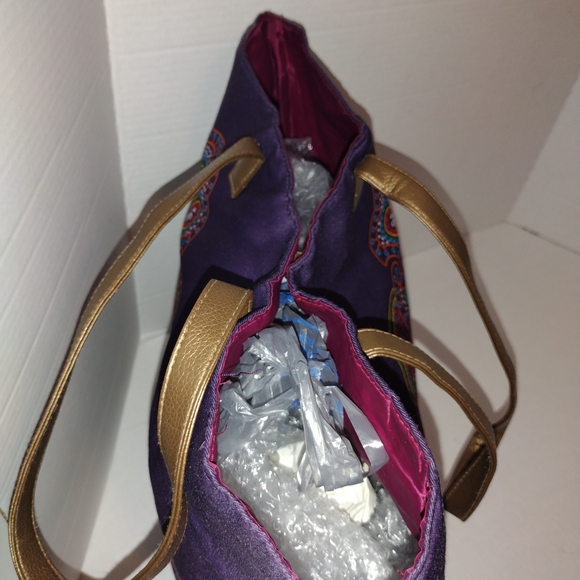 💜Colorful Paisley Tote Bag - Picture 3 of 6